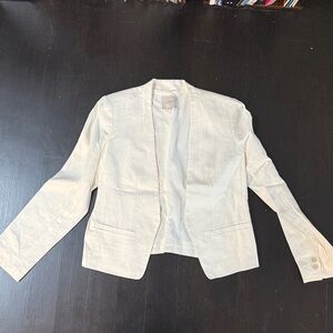LOFT Off-White Linen Blazer